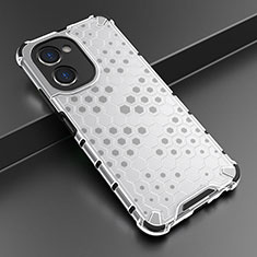 Silicone Transparent Frame Case Cover 360 Degrees AM2 for Realme C33 (2023) White