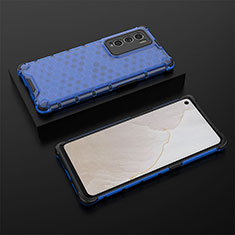 Silicone Transparent Frame Case Cover 360 Degrees AM2 for Realme GT Master Explorer 5G Blue