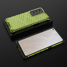 Silicone Transparent Frame Case Cover 360 Degrees AM2 for Realme GT Master Explorer 5G Green