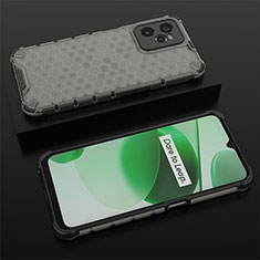 Silicone Transparent Frame Case Cover 360 Degrees AM2 for Realme Narzo 50A Prime Black