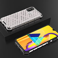 Silicone Transparent Frame Case Cover 360 Degrees AM2 for Samsung Galaxy M30s White