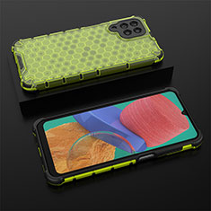 Silicone Transparent Frame Case Cover 360 Degrees AM2 for Samsung Galaxy M33 5G Green