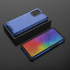 Silicone Transparent Frame Case Cover 360 Degrees AM2 for Samsung Galaxy M80S Blue