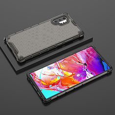 Silicone Transparent Frame Case Cover 360 Degrees AM2 for Samsung Galaxy Note 10 Plus 5G Black