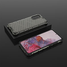 Silicone Transparent Frame Case Cover 360 Degrees AM2 for Samsung Galaxy S20 Black