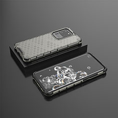 Silicone Transparent Frame Case Cover 360 Degrees AM2 for Samsung Galaxy S20 Ultra Black