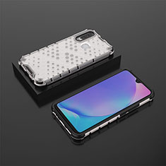 Silicone Transparent Frame Case Cover 360 Degrees AM2 for Vivo Y11 White