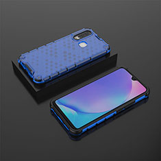 Silicone Transparent Frame Case Cover 360 Degrees AM2 for Vivo Y12 Blue