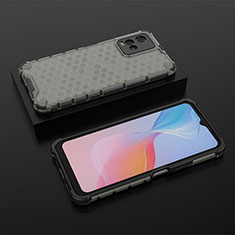 Silicone Transparent Frame Case Cover 360 Degrees AM2 for Vivo Y21 Black