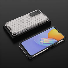 Silicone Transparent Frame Case Cover 360 Degrees AM2 for Vivo Y51A White