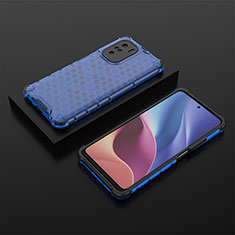 Silicone Transparent Frame Case Cover 360 Degrees AM2 for Xiaomi Mi 11i 5G Blue