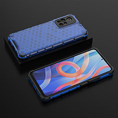 Silicone Transparent Frame Case Cover 360 Degrees AM2 for Xiaomi Poco M4 Pro 5G Blue