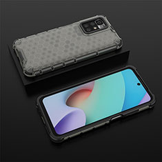 Silicone Transparent Frame Case Cover 360 Degrees AM2 for Xiaomi Redmi 10 4G Black