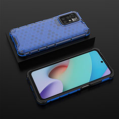 Silicone Transparent Frame Case Cover 360 Degrees AM2 for Xiaomi Redmi 10 4G Blue