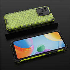 Silicone Transparent Frame Case Cover 360 Degrees AM2 for Xiaomi Redmi 10 India Green