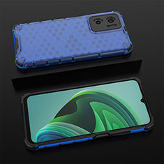 Silicone Transparent Frame Case Cover 360 Degrees AM2 for Xiaomi Redmi 10 Prime Plus 5G Blue