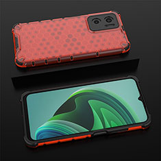 Silicone Transparent Frame Case Cover 360 Degrees AM2 for Xiaomi Redmi 10 Prime Plus 5G Red