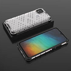 Silicone Transparent Frame Case Cover 360 Degrees AM2 for Xiaomi Redmi 9 Activ White