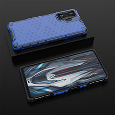 Silicone Transparent Frame Case Cover 360 Degrees AM2 for Xiaomi Redmi K50 Gaming AMG F1 5G Blue