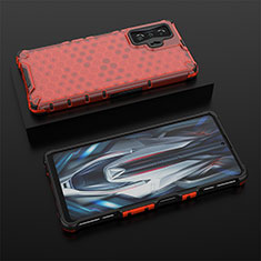 Silicone Transparent Frame Case Cover 360 Degrees AM2 for Xiaomi Redmi K50 Gaming AMG F1 5G Red