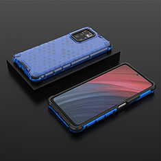 Silicone Transparent Frame Case Cover 360 Degrees AM2 for Xiaomi Redmi Note 10 Pro 5G Blue