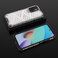 Silicone Transparent Frame Case Cover 360 Degrees AM2 for Xiaomi Redmi Note 11 4G (2021) White