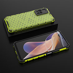 Silicone Transparent Frame Case Cover 360 Degrees AM2 for Xiaomi Redmi Note 11 Pro+ Plus 5G Green