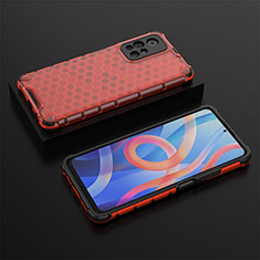 Silicone Transparent Frame Case Cover 360 Degrees AM2 for Xiaomi Redmi Note 11T 5G Red