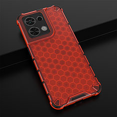 Silicone Transparent Frame Case Cover 360 Degrees AM2 for Xiaomi Redmi Note 13 5G Red