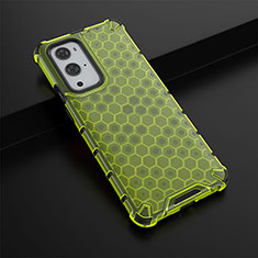 Silicone Transparent Frame Case Cover 360 Degrees AM3 for OnePlus 9 Pro 5G Green