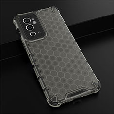 Silicone Transparent Frame Case Cover 360 Degrees AM3 for OnePlus 9RT 5G Black