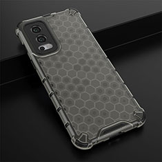 Silicone Transparent Frame Case Cover 360 Degrees AM3 for OnePlus Nord 2 5G Black