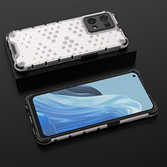 Silicone Transparent Frame Case Cover 360 Degrees AM3 for Oppo F21 Pro 4G White