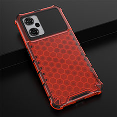 Silicone Transparent Frame Case Cover 360 Degrees AM3 for Oppo K10 Pro 5G Red