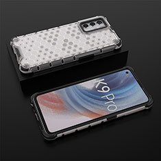 Silicone Transparent Frame Case Cover 360 Degrees AM3 for Oppo K9 Pro 5G White