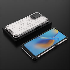 Silicone Transparent Frame Case Cover 360 Degrees AM3 for Oppo Reno6 Lite White