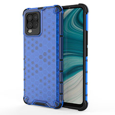 Silicone Transparent Frame Case Cover 360 Degrees AM3 for Realme 8 Pro Blue