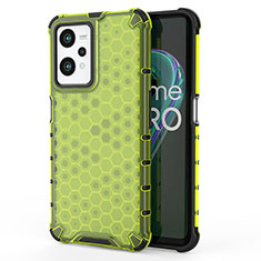 Silicone Transparent Frame Case Cover 360 Degrees AM3 for Realme 9 5G Green