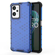 Silicone Transparent Frame Case Cover 360 Degrees AM3 for Realme 9 Pro 5G Blue