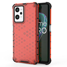 Silicone Transparent Frame Case Cover 360 Degrees AM3 for Realme 9 Pro 5G Red