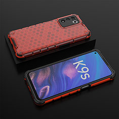 Silicone Transparent Frame Case Cover 360 Degrees AM3 for Realme 9 SE 5G Red