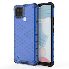 Silicone Transparent Frame Case Cover 360 Degrees AM3 for Realme C21 Blue