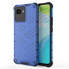 Silicone Transparent Frame Case Cover 360 Degrees AM3 for Realme C30 Blue