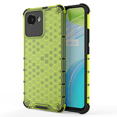 Silicone Transparent Frame Case Cover 360 Degrees AM3 for Realme C30 Green