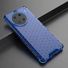 Silicone Transparent Frame Case Cover 360 Degrees AM3 for Vivo X90 Pro 5G Blue