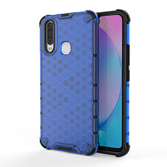 Silicone Transparent Frame Case Cover 360 Degrees AM3 for Vivo Y11 Blue