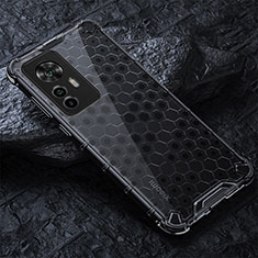 Silicone Transparent Frame Case Cover 360 Degrees AM3 for Xiaomi Mi 12T 5G Black