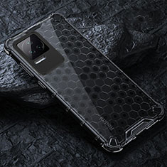 Silicone Transparent Frame Case Cover 360 Degrees AM3 for Xiaomi Poco F4 5G Black