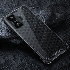 Silicone Transparent Frame Case Cover 360 Degrees AM3 for Xiaomi Redmi K50 Gaming AMG F1 5G Black