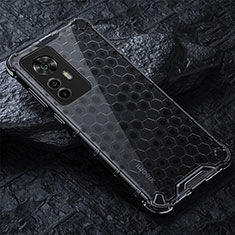 Silicone Transparent Frame Case Cover 360 Degrees AM3 for Xiaomi Redmi K50 Ultra 5G Black